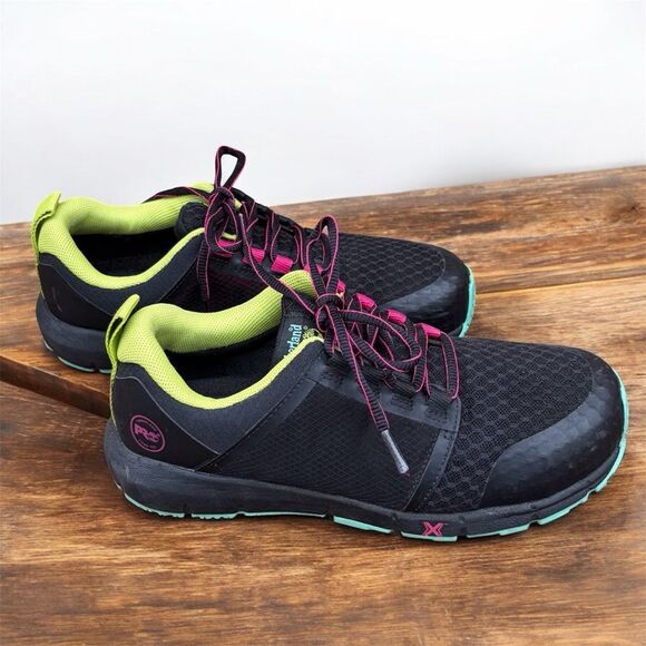 Women's Timberland PRO Radius Comp-Toe Athletic Work Sneaker Black 7.5M - Picture 3 of 10
